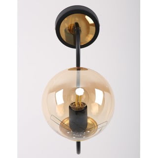Oker rumeno-črna stenska svetilka ø 15 cm Oslo – Squid Lighting