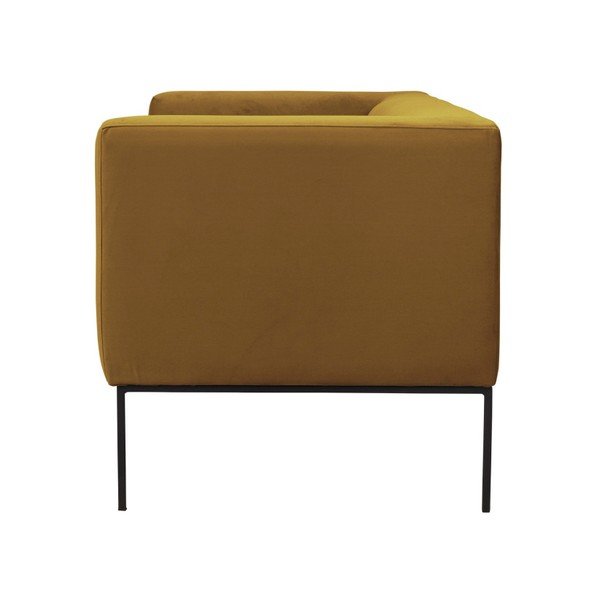 Rumena žametna zofa Windsor & Co Sofas Neptune, 145 cm-image-3