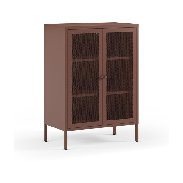 Bordo rdeča kovinska omarica 70x100x40 cm Fayna – Marckeric-image-1