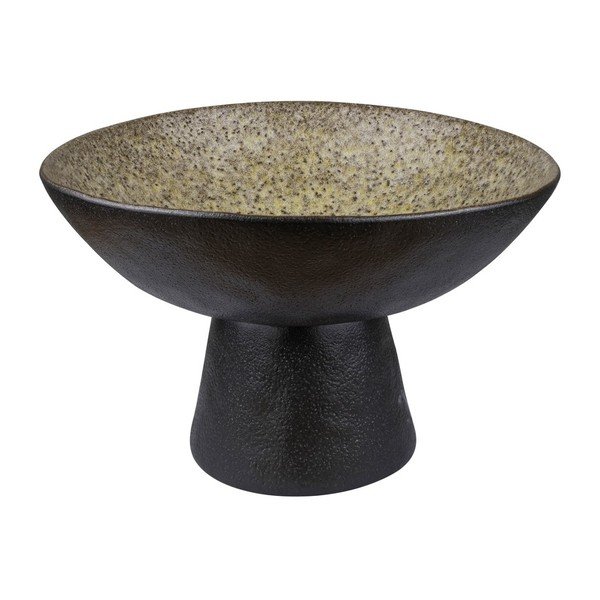 Črno-bež skleda iz kamenine ø 31,5 cm By Hand  – Mette Ditmer Denmark