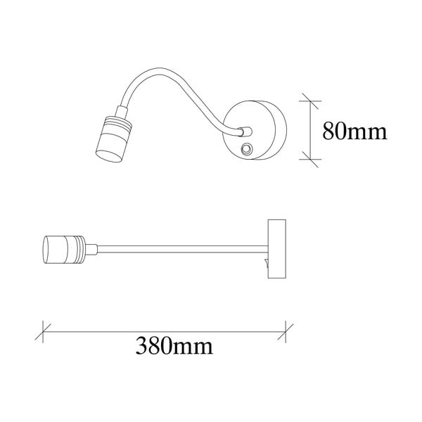 Črna LED stenska svetilka Reading – Opviq lights-image-4