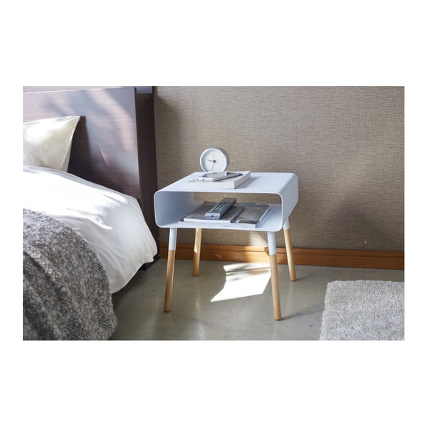 Bela klubska miza YAMAZAKI Plain, višina 35 cm-image-4