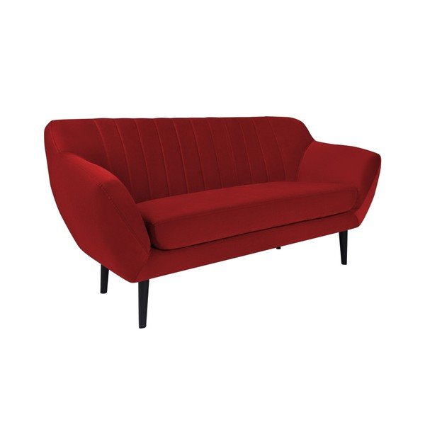 Rdeča žametna zofa Mazzini Sofas Toscane, 158 cm-image-2