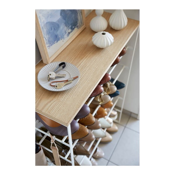 Bela kovinska omarica za čevlje Tower – YAMAZAKI-image-3