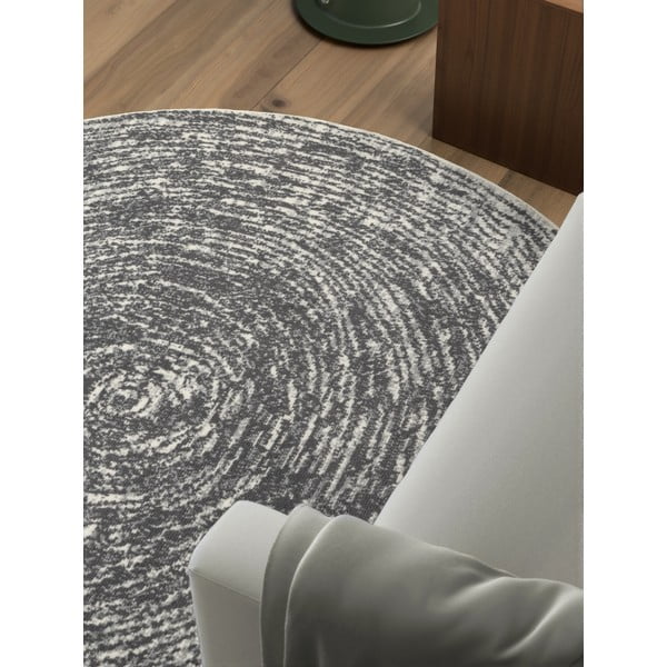 Siva/kremno bela okrogla preproga ø 160 cm Gloria Cavallo – Hanse Home-image-2