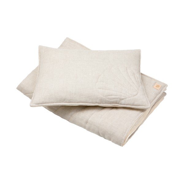 Bež lanena posteljnina za otroško posteljico Sand - Moi Mili-image-1