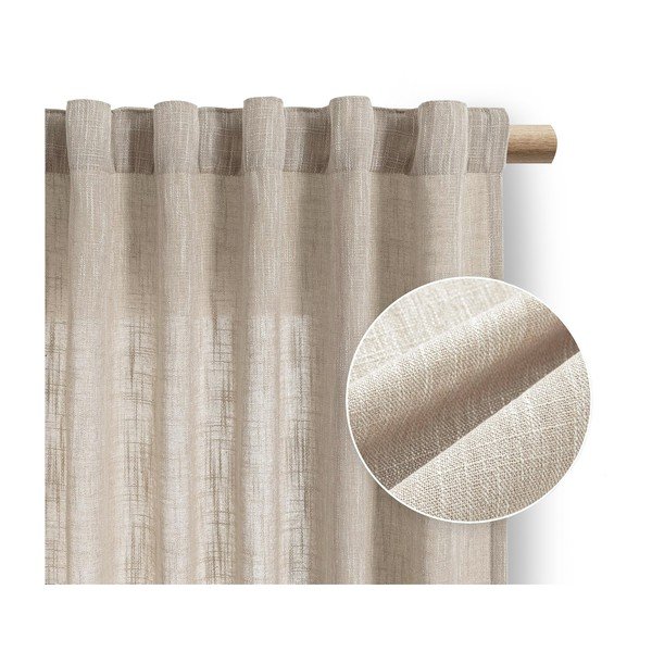 Bež zavesa 140x270 cm Valeta – Restilo