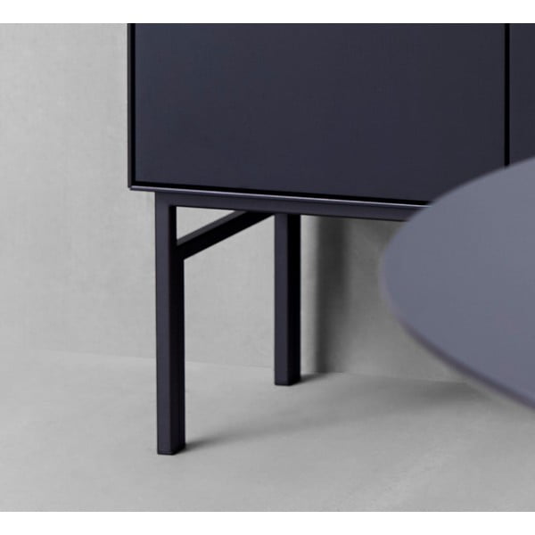 Črna vinska omarica v hrastovem dekorju 91x111 cm Edge - Hammel Furniture-image-4