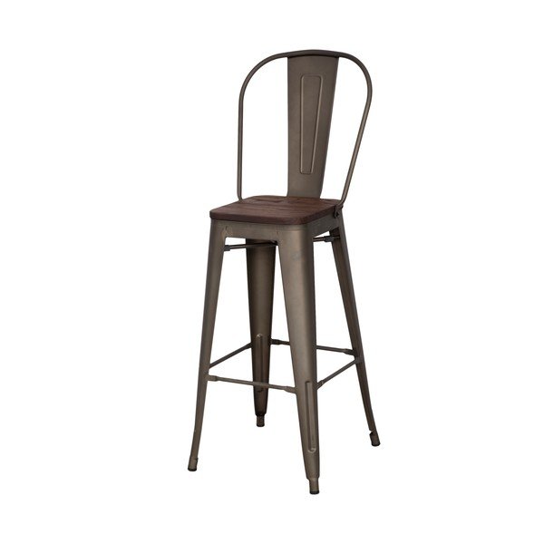 Komplet 2 črnih barskih stolov Mauro Ferretti Detroit, višina 115 cm-image-3