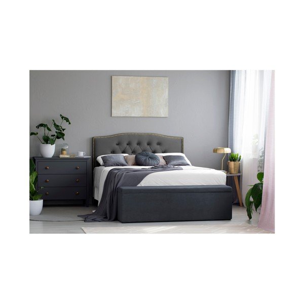 Srebrno-sivo vzglavje Mazzini Sofas Cloves, 140 x 120 cm-image-2