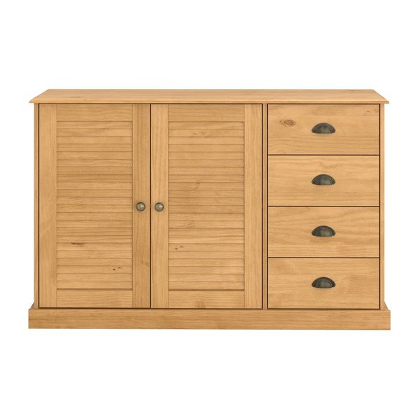 Komoda iz masivnega bora v svetli naravni barvi 125x80x38 cm Edith – Støraa