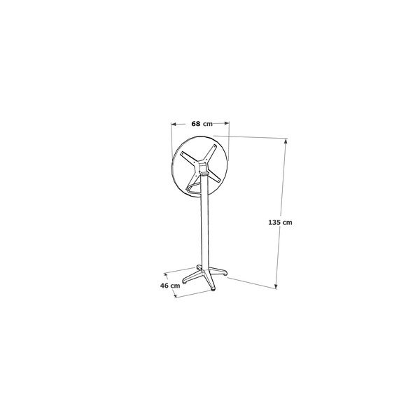 Aluminijasta okrogla vrtna miza ø 68 cm Spring – Ezeis-image-3