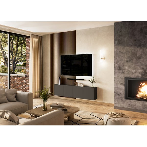 Antracitno siva TV omarica 183x45 cm Piana – Germania-image-1