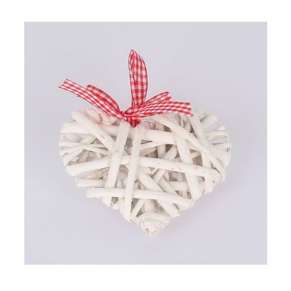 Bela ratanova viseča dekoracija Dakls Heart
