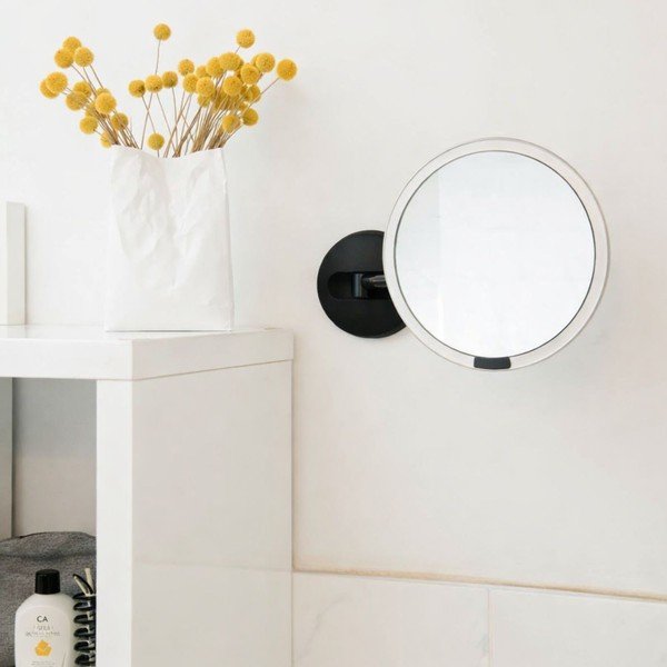 Stensko/kozmetično ogledalo z lučjo/povečevalno (5x povečava) 8x23 cm Sensor – simplehuman-image-1