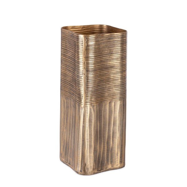 Kovinska ročno izdelana vaza v zlati barvi (višina 31,5 cm) Reel – Bizzotto