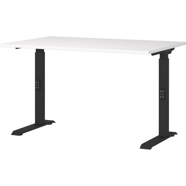 Pisalna miza z nastavljivo višino z belo mizno ploščo 80x120 cm Downey – Germania