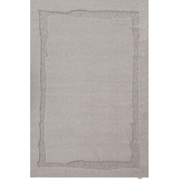 Siva volnena preproga 200x300 cm Morphic Rocca – Agnella