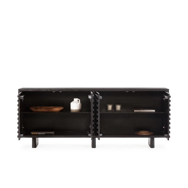 Črna komoda iz masivnega manga 200x80x40 cm Inaya – MOME-image-4