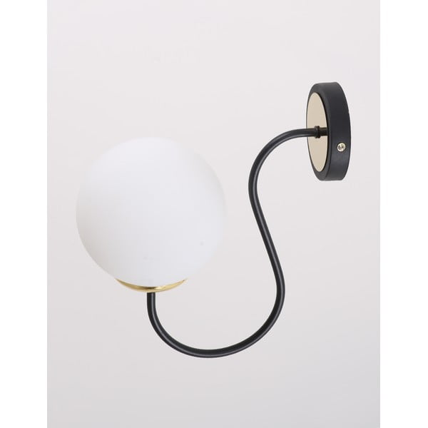 Črno-bela stenska svetilka ø 15 cm Oslo – Squid Lighting-image-1