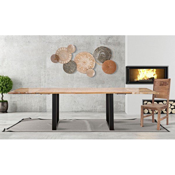 Raztegljiva jedilna miza z dodatno ploščo z mizno ploščo iz mangovega lesa 90x180 cm Edge – Mauro Ferretti-image-1
