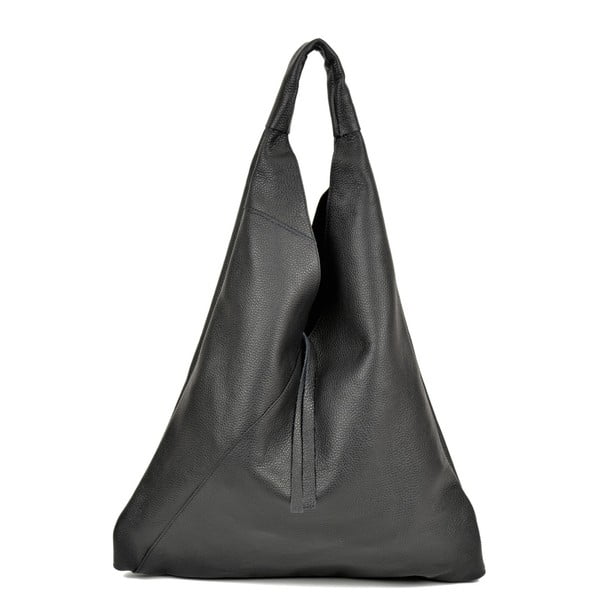 Črna usnjena torbica Anna Luchini Alice