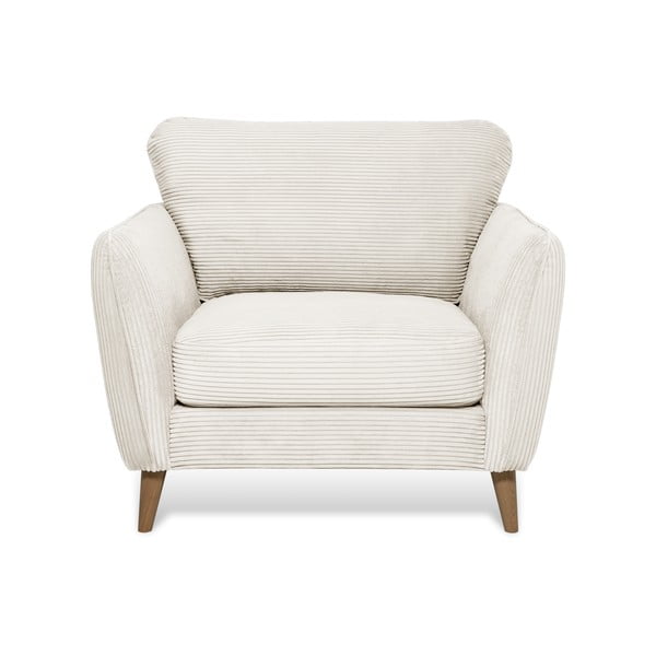 Bel fotelj iz rebrastega žameta Paris – Scandic-image-2