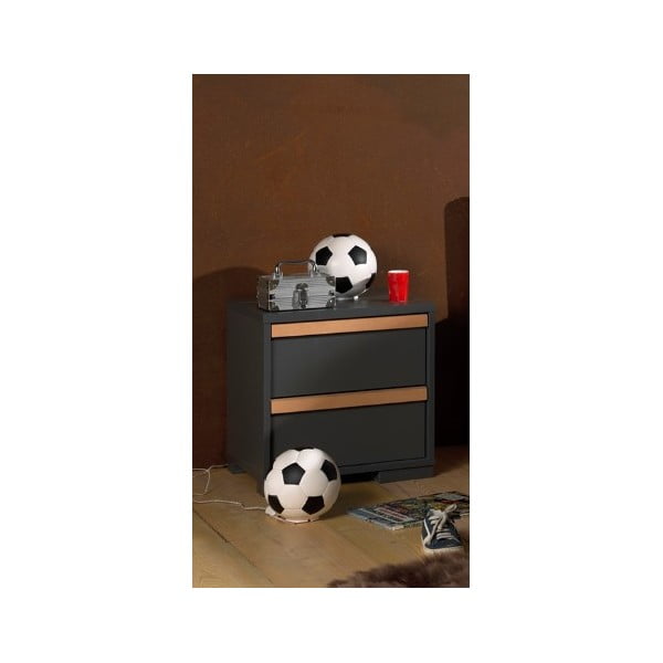 Temno siva otroška nočna omarica London – Vipack-image-4