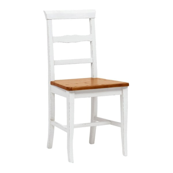 Stol iz bele bukve s temno rjavim sedežem Biscottini Addy