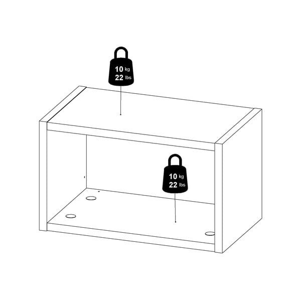 Večnivojska polica v hrastovem dekorju v naravni barvi 44 cm Roomers – Tvilum-image-3