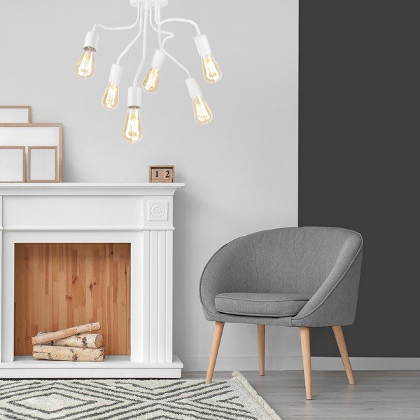 Bela stropna svetilka - LAMKUR-image-1