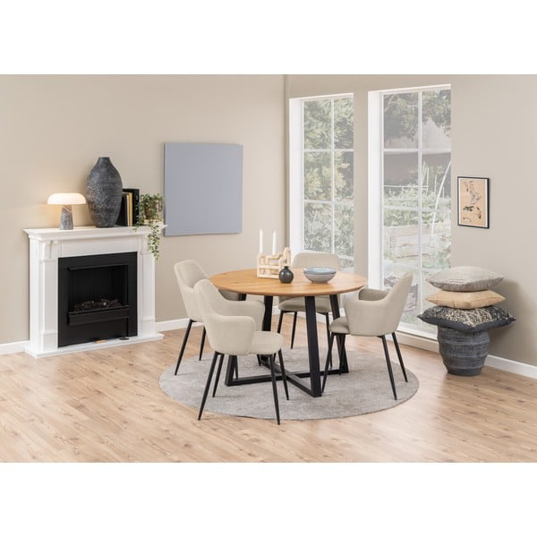 Kremno beli oblazinjeni jedilni stoli v kompletu 2 ks Ilsa – Actona-image-3