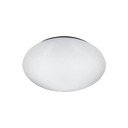 Bela okrogla stropna LED svetilka Reality Putz, premer 27 cm