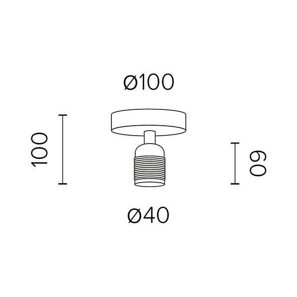 Črna stropna svetilka z navojem v zlati barvi Sotto Luce Uno-image-4