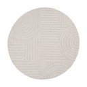 Slonokoščena ročno tkana volnena okrogla preproga ø 160 cm Zen Garden – Flair Rugs