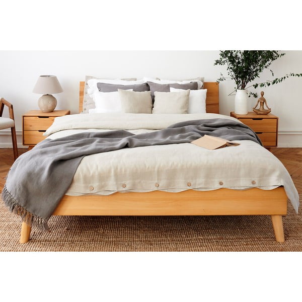 Zakonska postelja iz bukovega lesa 180x200 cm Greg 1 - The Beds-image-3