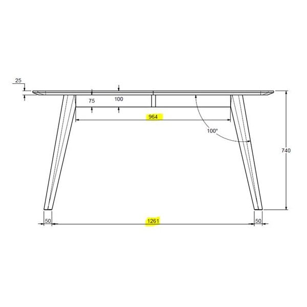 Raztegljiva jedilna miza 90x150 cm Rho – Unique Furniture-image-2