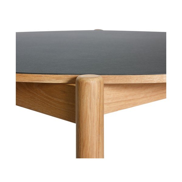 Okrogla jedilna miza iz masivnega hrasta ø 115 cm Oblique – Hübsch-image-2