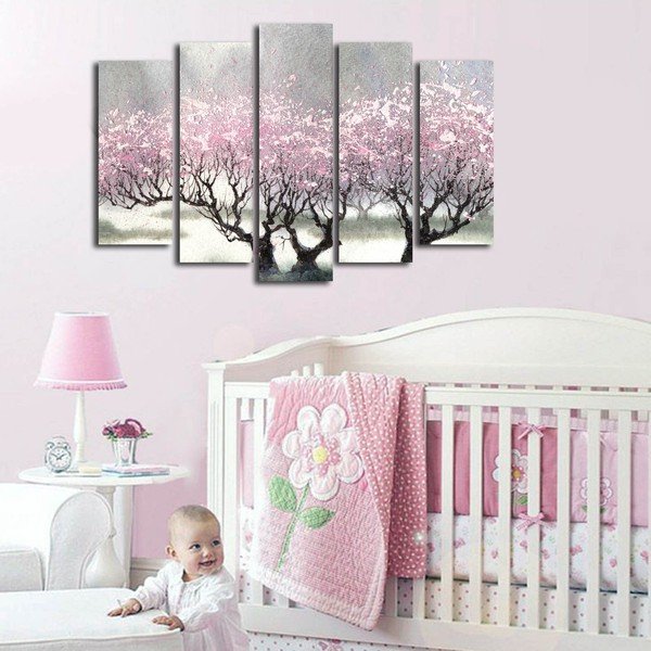5-delno slika na platnu Cherry Blossom-image-1