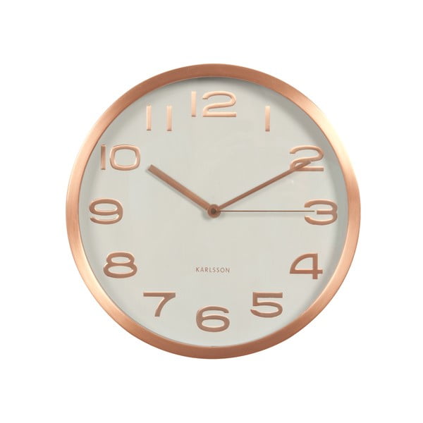 White Present Time Maxie Copper Clock