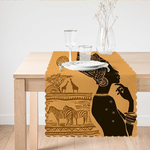 Namizni tekač Minimalist Cushion Covers African Woman, 45 x 140 cm