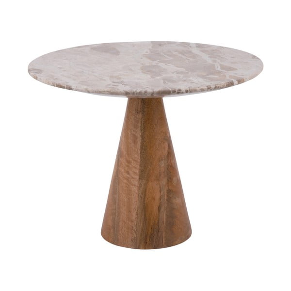 Okrogla stranska mizica z mizno ploščo v marmornem dekorju ø 40 cm Force   – Leitmotiv