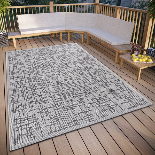 Siva zunanja preproga 63x120 cm Clyde Telu – Hanse Home-image-1
