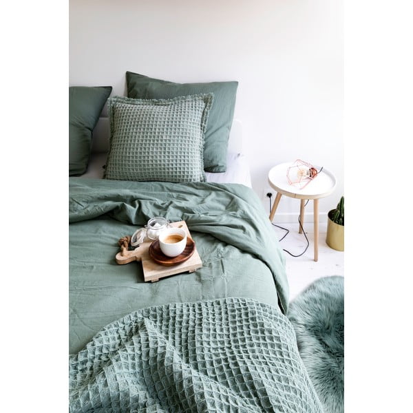 Rožnat bombažen okrasni vzglavnik Tiseco Home Studio Waffle, 45 x 45 cm-image-2