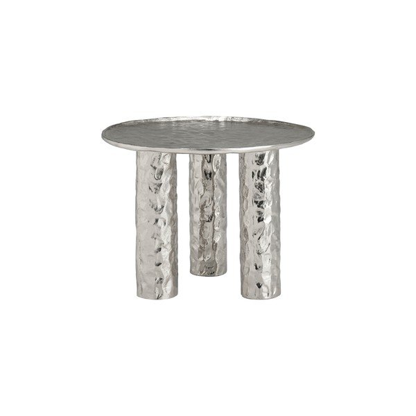 Aluminijasta okrogla klubska mizica v srebrni barvi ø 60 cm Art – Ellos Home