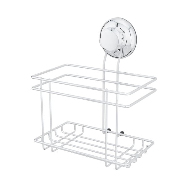 Kovinska kopalniška polica v srebrni barvi z namestitvijo brez vrtanja Bestlock Bath – Compactor