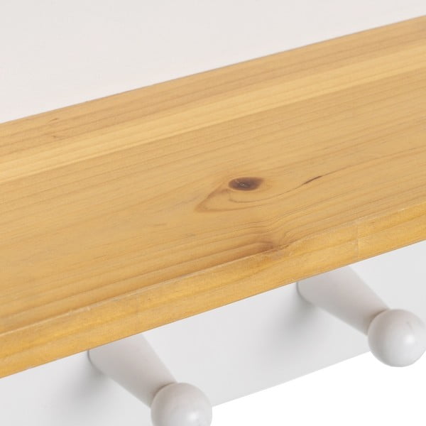 Bel stenski obešalnik s polico – Casa Selección-image-4