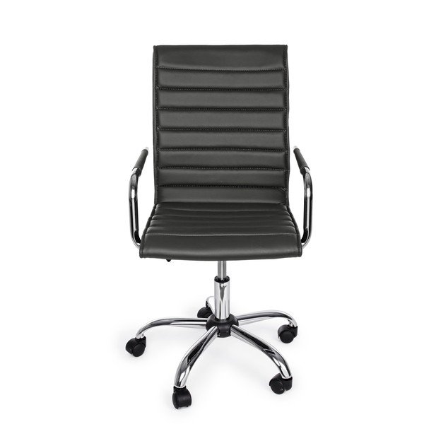 Temno siv pisarniški stol iz umetnega usnja Perth – Yes Everyday-image-2