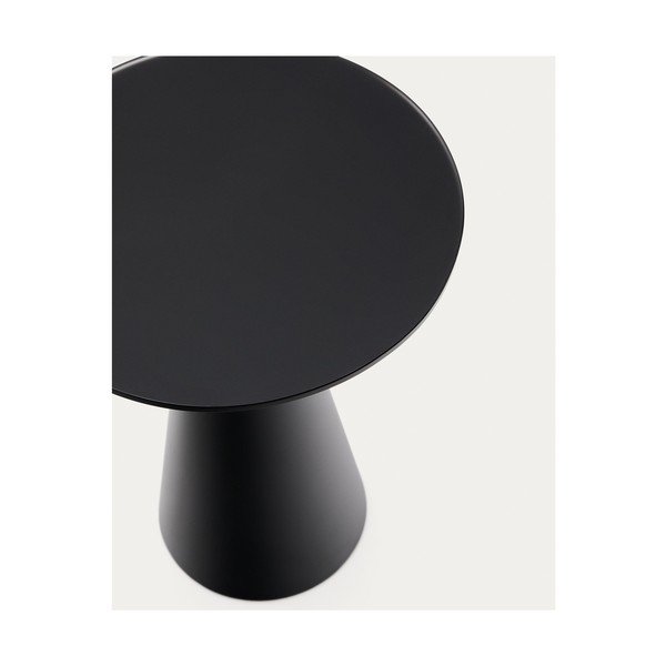 Okrogla stranska mizica s stekleno mizno ploščo ø 35 cm Wilshire – Kave Home-image-3