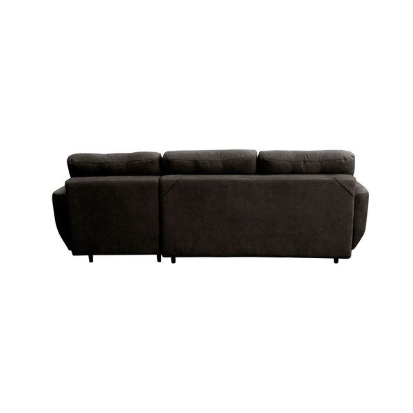 Temno siva sedežna garnitura s črnimi nogami Mazzini Sofas Hortensia, levi kot-image-3